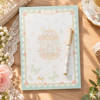 Notepad | Premium 120g Thick Paper | Lily & Butterfly | Extra Large-B5