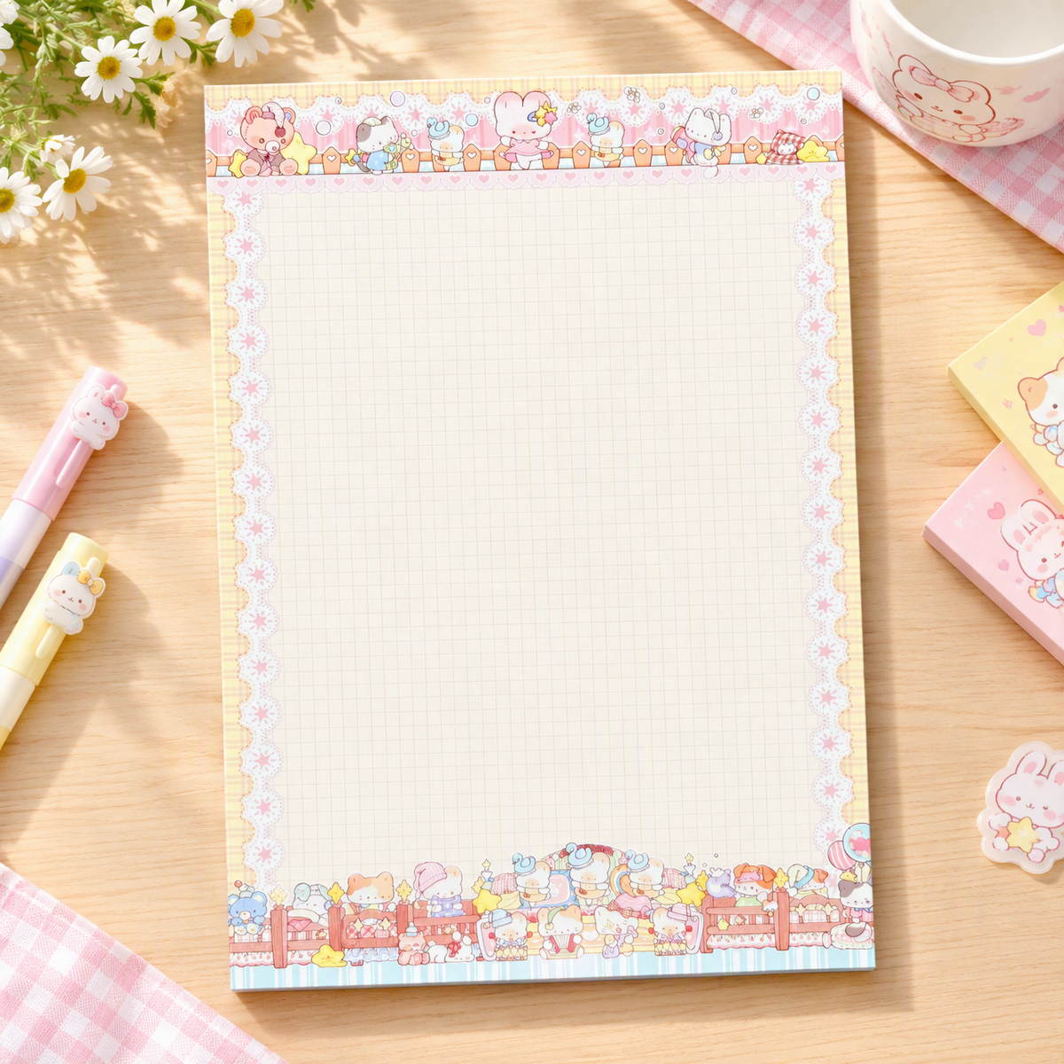 Notepad | Premium 120g Thick Paper | Kawaii Cat Collection | Extra Large-B5