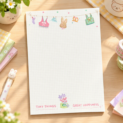 Notepad | Premium 120g Thick Paper | Little Summer Balcony | Extra Large-B5