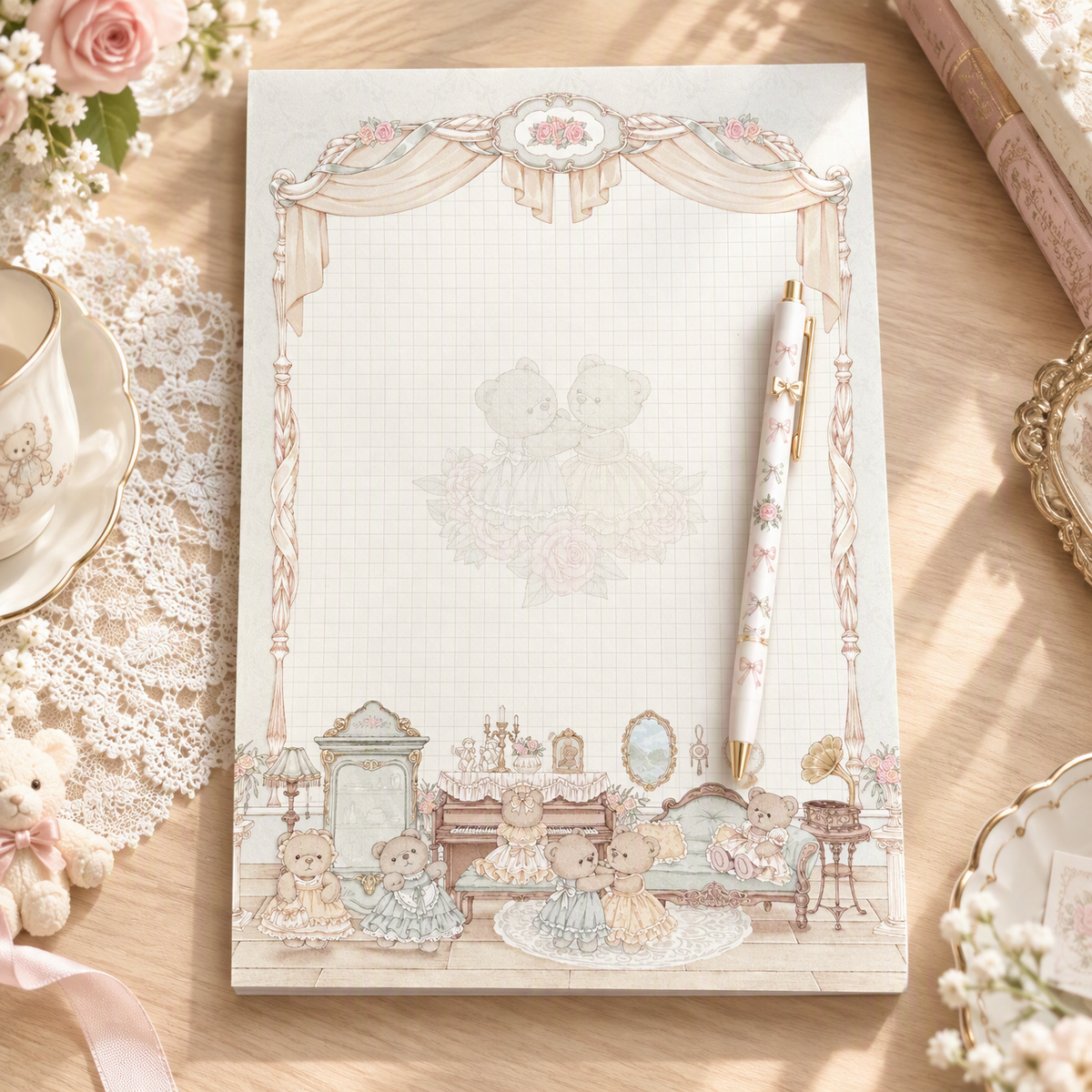 Notepads | Premium 120g Thick Paper | Teddy Bear Ball | Extra Large-B5