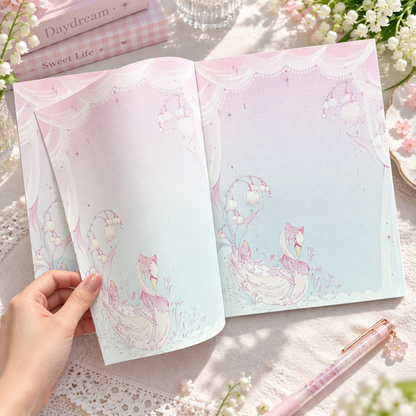 Notepad | Premium 120g Thick Paper | Swan Dream | Extra Large-B5