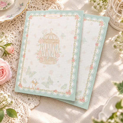 Notepad | Premium 120g Thick Paper | Lily & Butterfly | Extra Large-B5