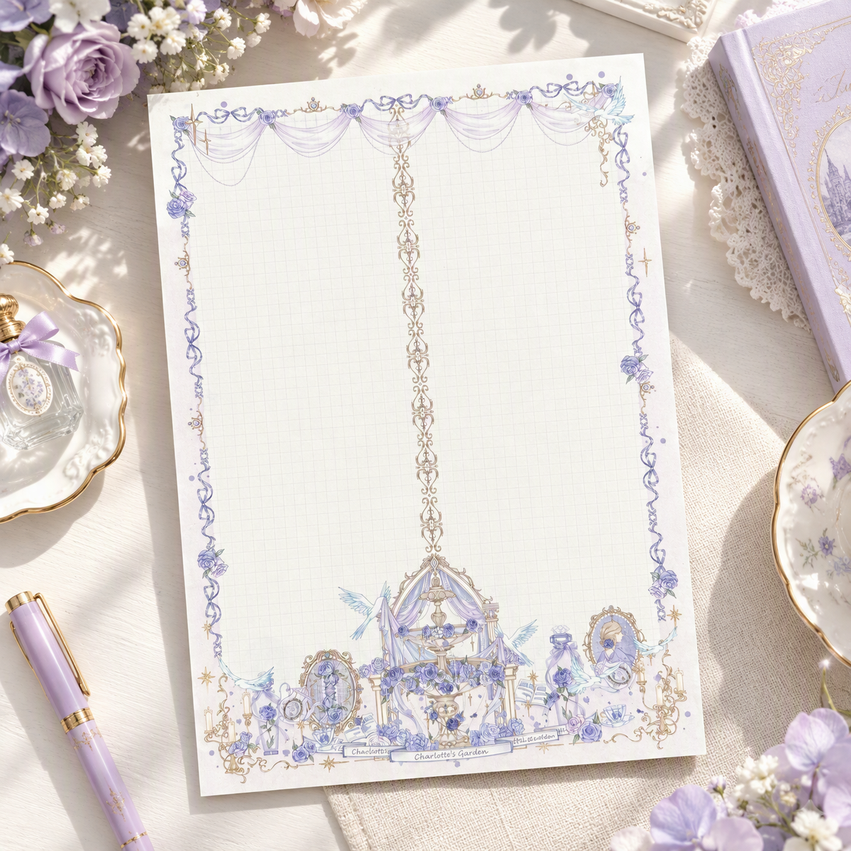 Notepad | Premium 120g Thick Paper | Mystical Wishing Well | Extra Large-B5