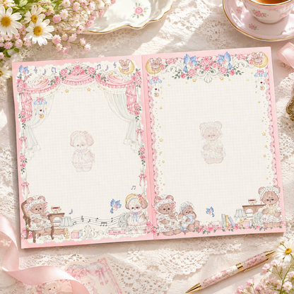 Duo Thick Notepads | Premium 120g Thick Paper | Kawaii Friends Collection | Extra Large-B5