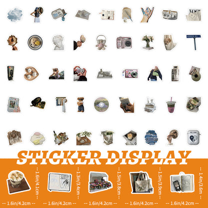100 Pcs Individual Stickers | Refined Ivory Miniature
