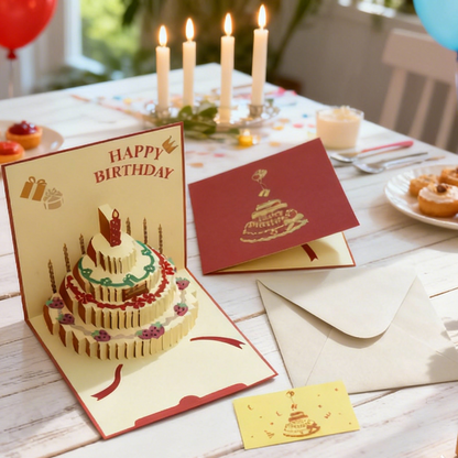 3D Pop-Up Birthday Card Stunning Paper Art Design