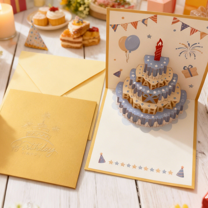 3D Pop-Up Birthday Card Stunning Paper Art Design